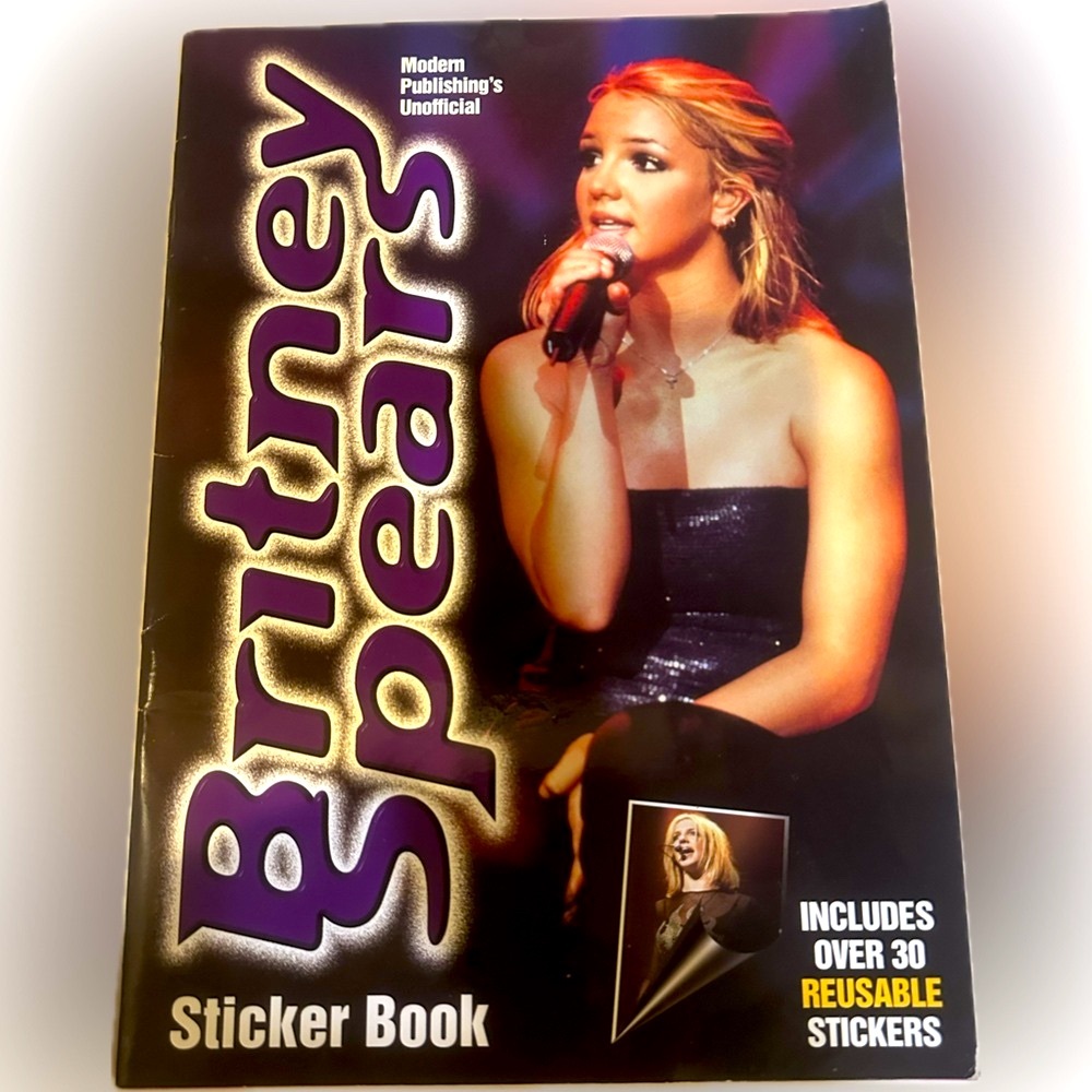 VTG 2000 BRITNEY SPEARS STICKER BOOK COLLECTIBLE 30 REUSABLE MODERN PUBLISHING